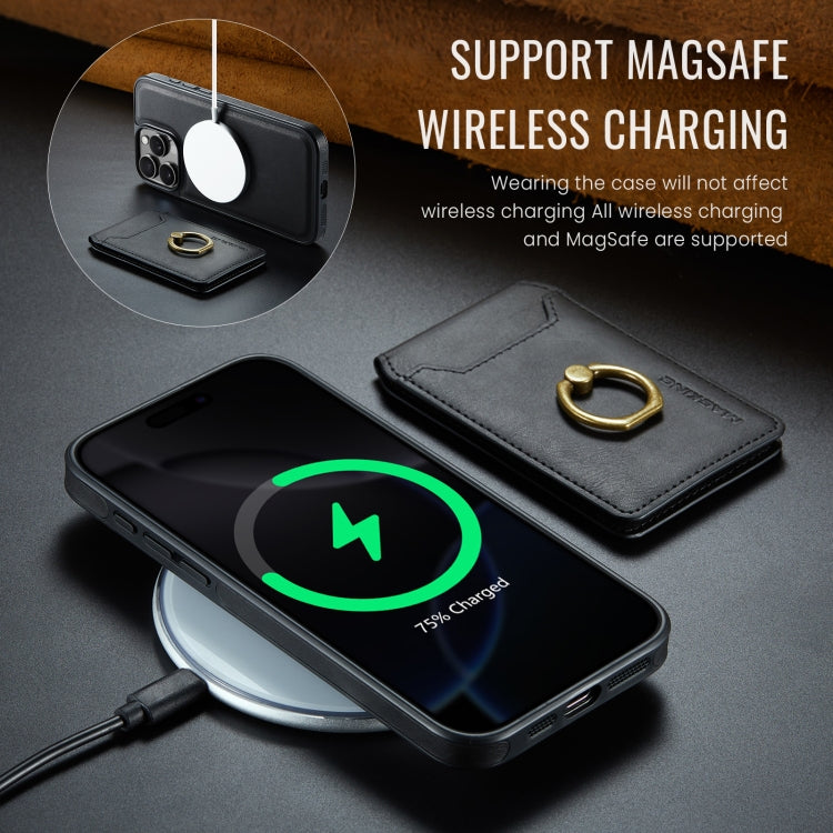 For iPhone 16 Pro Max MAGKING K1 MagSafe Detachable Wallet RFID Back Cover Phone Case(Black) - free shipping - PMC Jewellery - Order now!