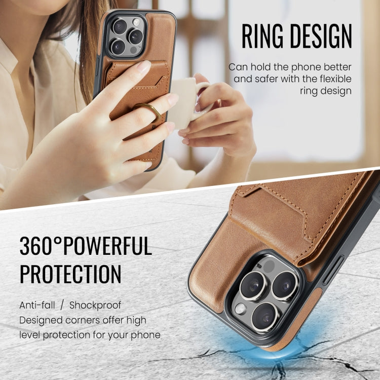 For iPhone 16 Pro Max DG.MING K1 MagSafe Detachable Wallet RFID Back Cover Phone Case(Brown) - free shipping - PMC Jewellery - Order now!