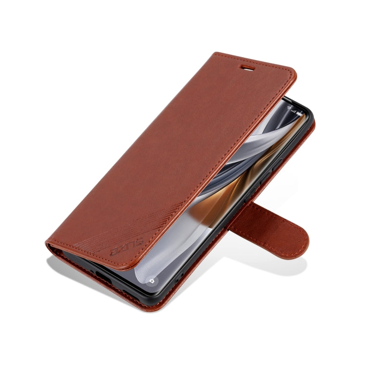 For Redmi K70 Ultra AZNS Sheepskin Texture Flip Leather Phone Case(Brown) - free shipping - PMC Jewellery - Order now!