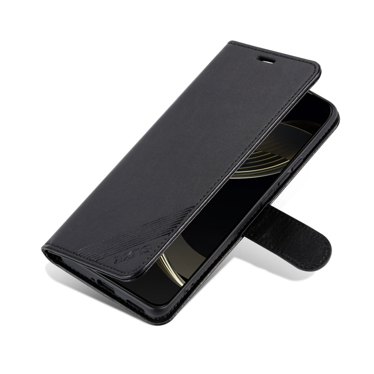 For Redmi K70 Ultra AZNS Sheepskin Texture Flip Leather Phone Case(Black) - free shipping - PMC Jewellery - Order now!