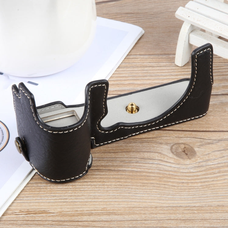 For FUJIFILM X-S20 Buffalo Texture PU Leather Camera Half Case Base(Black) - Half Case by PMC TechLife | Online Shopping South Africa | PMC TechLife | Buy Now Pay Later Mobicred