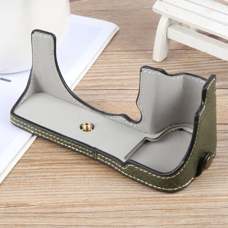 For FUJIFILM X-S20 Buffalo Texture PU Leather Camera Half Case Base(Green) - Half Case by PMC TechLife | Online Shopping South Africa | PMC TechLife | Buy Now Pay Later Mobicred
