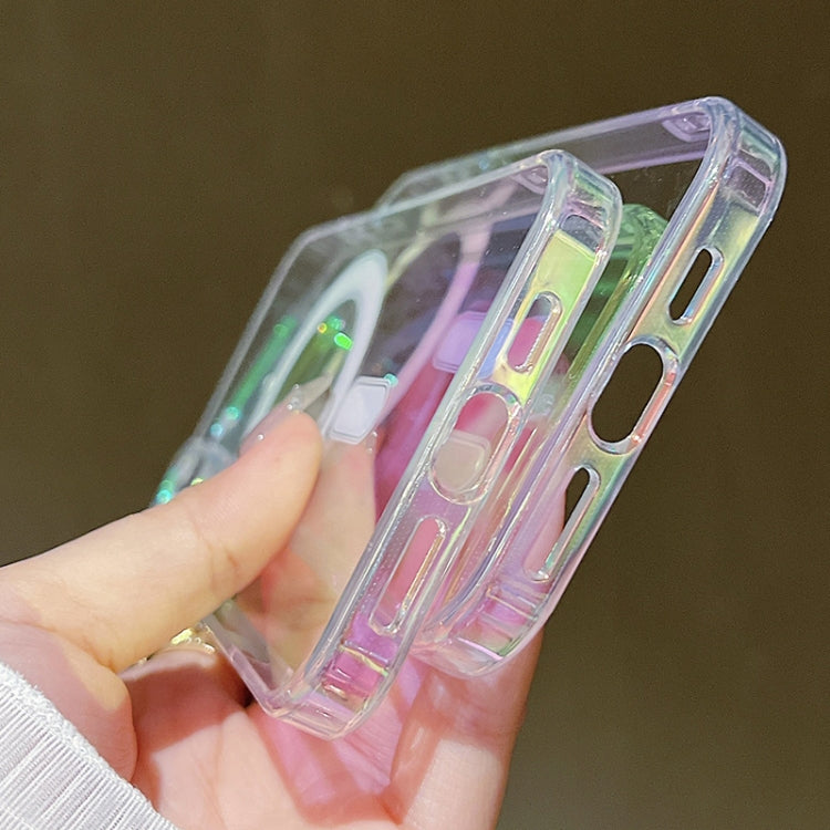 For iPhone 16e Gradient Color MagSafe Airbag Full Coverage Phone Case(Rainbow) - iPhone 16e Cases by PMC TechLife | Online Shopping South Africa | PMC TechLife | Buy Now Pay Later Mobicred
