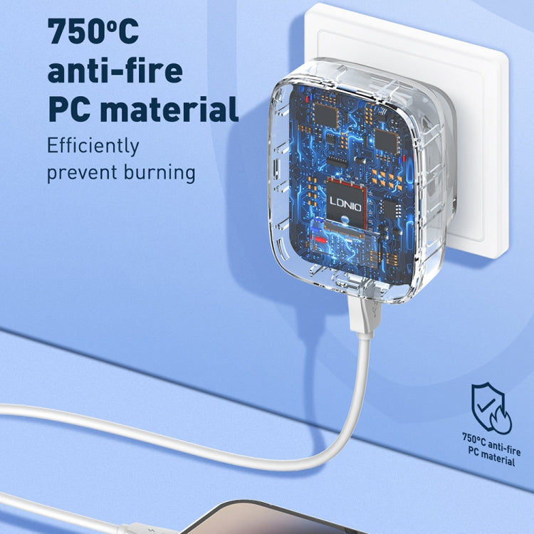 LDNIO Q334 32W Type-C + Dual USB Port Charger with 1m USB-C / Type-C to USB-C / Type-C Data Cable, Plug Type:EU Plug(Black) - free shipping - PMC Jewellery - Order now!