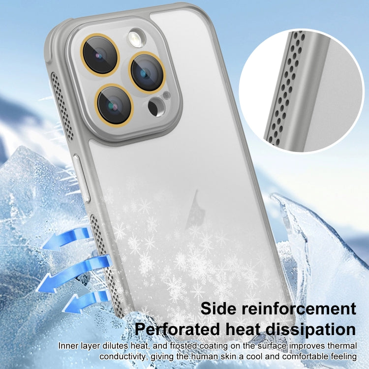 For iPhone 16 Pro Side Cooling Skin Feel Frosted Phone Case(Blue) - iPhone 16 Pro Cases by PMC TechLife | Online Shopping South Africa | PMC TechLife | Buy Now Pay Later Mobicred