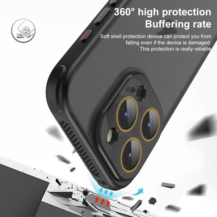For iPhone 16 Pro Max Side Cooling Skin Feel Frosted Phone Case(Black) - iPhone 16 Pro Max Cases by PMC TechLife | Online Shopping South Africa | PMC TechLife | Buy Now Pay Later Mobicred