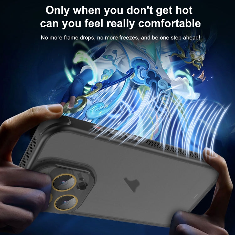 For iPhone 16 Pro Max Side Cooling Skin Feel Frosted Phone Case(Black) - iPhone 16 Pro Max Cases by PMC TechLife | Online Shopping South Africa | PMC TechLife | Buy Now Pay Later Mobicred