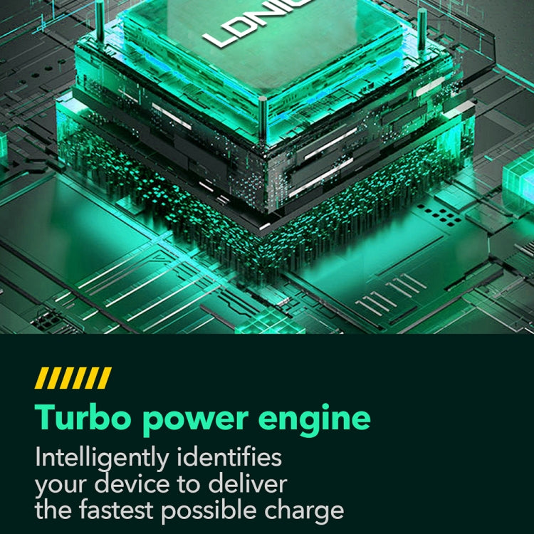 LDNIO Q367 65W GaN 3 x USB-C / Type-C Interface Charger with 1m USB-C / Type-C to USB-C / Type-C Data Cable, Plug Type:EU Plug(Black) - free shipping - PMC Jewellery - Order now!