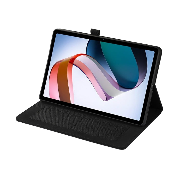 For OnePlus Pad Pro 12.1 Fabric Leather Tablet Case(Black) - Others by PMC TechLife | Online Shopping South Africa | PMC TechLife | Buy Now Pay Later Mobicred