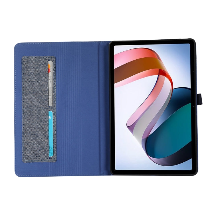 For OnePlus Pad Pro 12.1 Fabric Texture Horizontal Flip Leather Tablet Case(Blue) - free shipping - PMC TechLife - Order now!