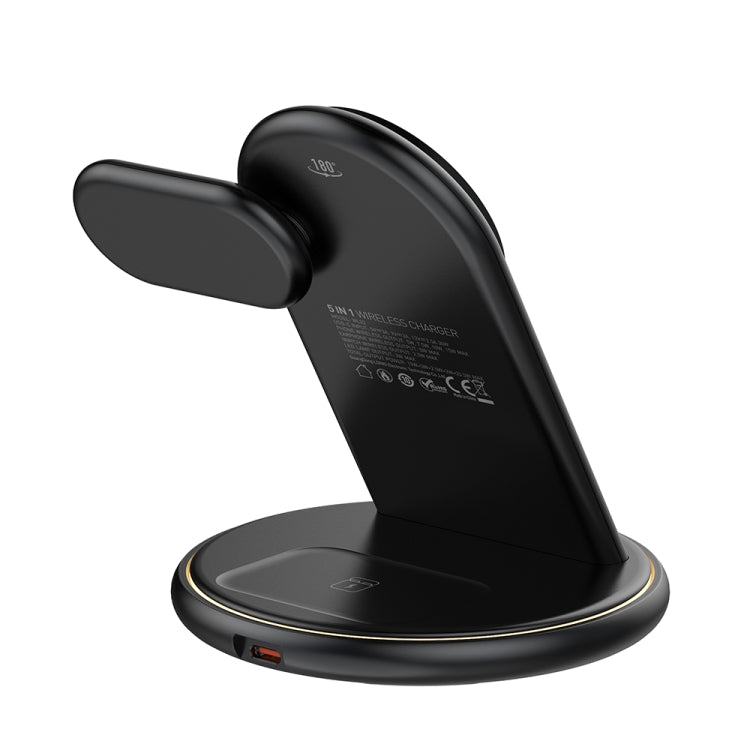 LDNIO WL02 25.5W 5 in 1 MagSafe Wireless Charger with 30cm Type-C Cable(Black) - free shipping - PMC Jewellery - Order now!