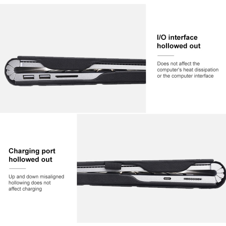 For Microsoft Surface Book 13.5 inch i5 Deformation All-inclusive Leather Laptop Case(Black) - Screen & Keyboard Cover by PMC Jewellery | Online Shopping South Africa | PMC Jewellery | Buy Now Pay Later Mobicred