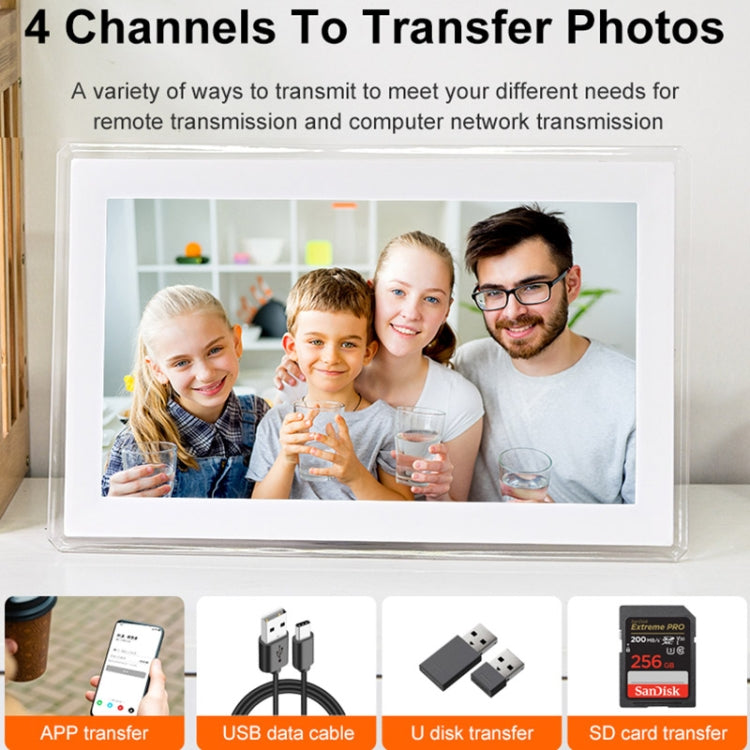 15.6 inch IPS Screen Digital Cloud Photo Frame Wall Mounted LED Advertising Machine, Plug Type:AU Plug(White) - 15 inch Above by PMC TechLife | Online Shopping South Africa | PMC TechLife | Buy Now Pay Later Mobicred