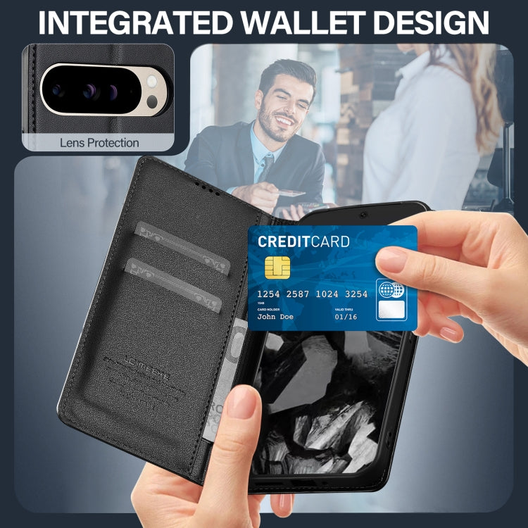 For Google Pixel 9 Pro / 9 LC.IMEEKE L1 Series Frosted Fine Texture PU Phone Case(Black) - free shipping - PMC Jewellery - Order now!