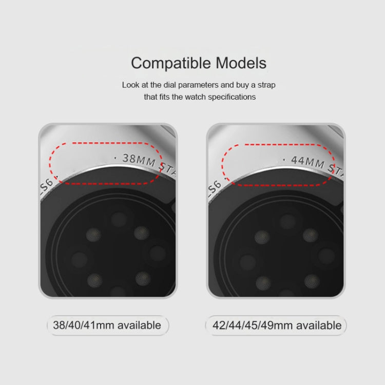 For Apple Watch Series 7 45mm Bauhinia Two-color Embossed Silicone Watch Band(Starlight Black) - Watch Bands by PMc TechLife | Online Shopping South Africa | PMc TechLife | Buy Now Pay Later Mobicred