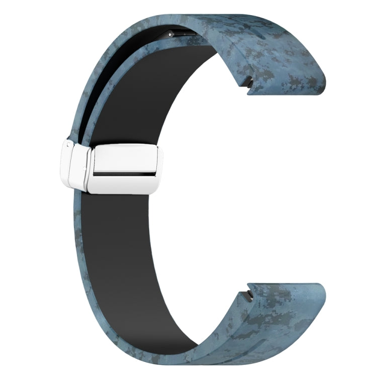 For Garmin Fenix 7S Magnetic Folding Silver Buckle Color Printed Silicone Watch Band(Mosaic) - free shipping - PMC TechLife - Order now!