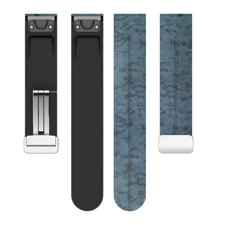 For Garmin Fenix 7S Magnetic Folding Silver Buckle Color Printed Silicone Watch Band(Mosaic) - free shipping - PMC TechLife - Order now!