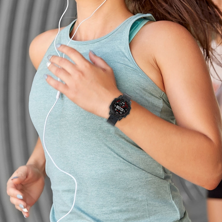 For Garmin Fenix 7 Magnetic Folding Silver Buckle Color Printed Silicone Watch Band(Camouflage Grey) - free shipping - PMC TechLife - Order now!