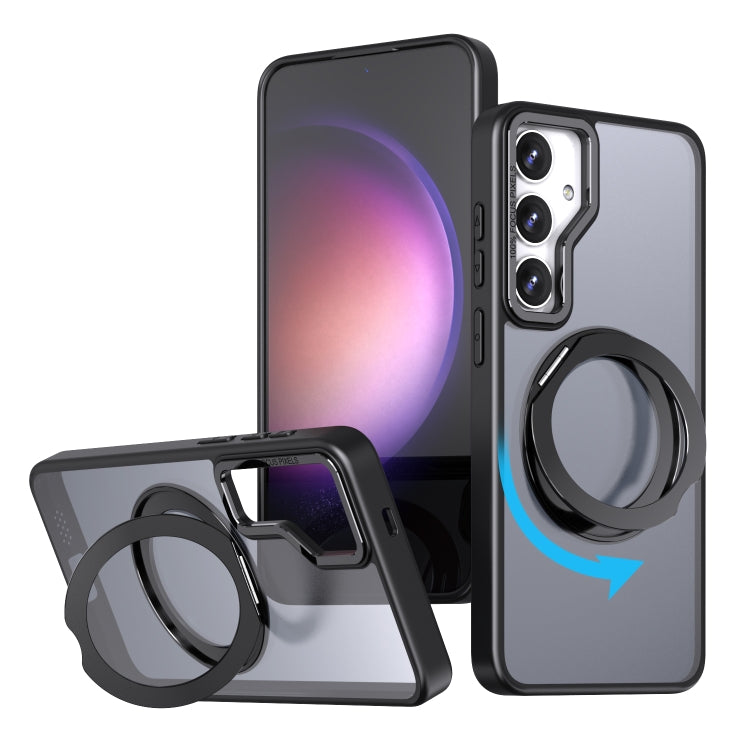 For Samsung Galaxy S24+ 5G Wing Series MagSafe Magnetic Ring Holder Phone Case(Black) - free shipping - PMC Jewellery - Order now!
