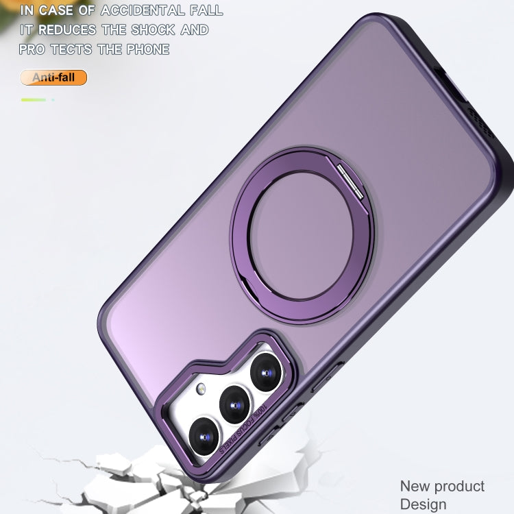For Samsung Galaxy S24 5G Wing Series MagSafe Magnetic Ring Holder Phone Case(Dark Purple) - free shipping - PMC Jewellery - Order now!