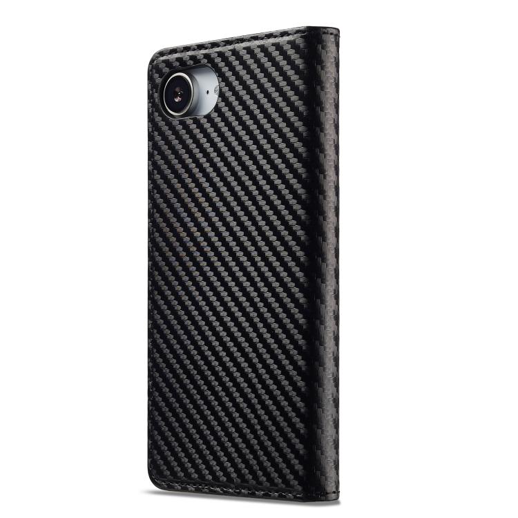 For iPhone 16e LC.IMEEKE Carbon Fiber Leather Phone Case(Vertical Black) - free shipping - PMc TechLife - Order now!