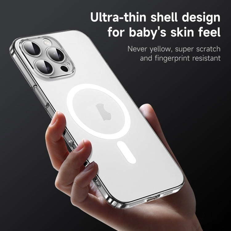 For iPhone 16 Plus SULADA Crystal Sand Series Electroplating Frosted MagSafe Magnetic Phone Case(Transparent) - free shipping - PMC Jewellery - Order now!