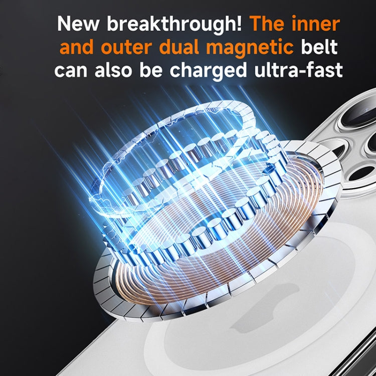 For iPhone 16 Plus SULADA Crystal Sand Series Electroplating Frosted MagSafe Magnetic Phone Case(Transparent) - free shipping - PMC Jewellery - Order now!