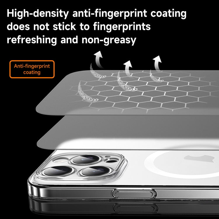 For iPhone 16 Pro SULADA Crystal Sand Series Electroplating Frosted MagSafe Magnetic Phone Case(Transparent) - free shipping - PMC Jewellery - Order now!
