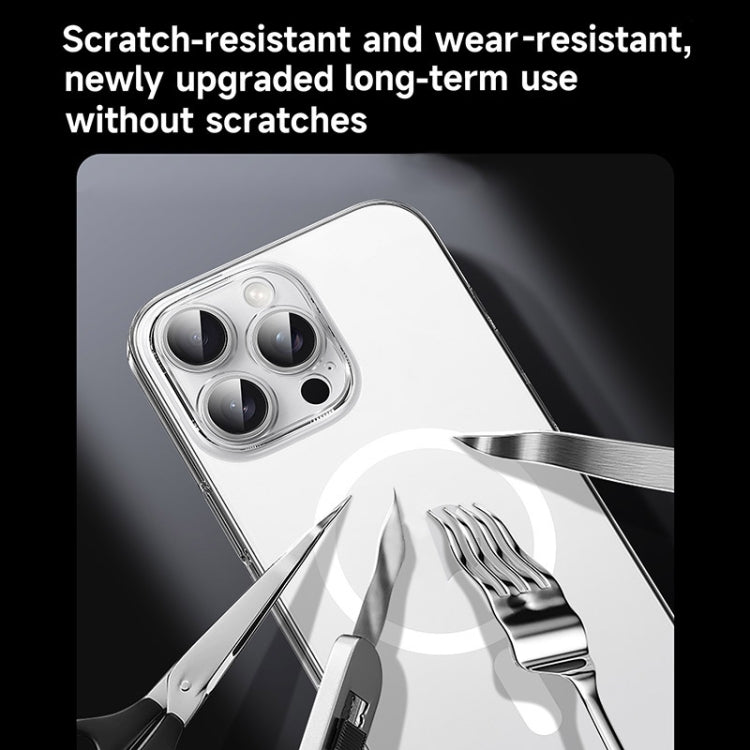 For iPhone 16 Pro SULADA Crystal Sand Series Electroplating Frosted MagSafe Magnetic Phone Case(Transparent) - free shipping - PMC Jewellery - Order now!