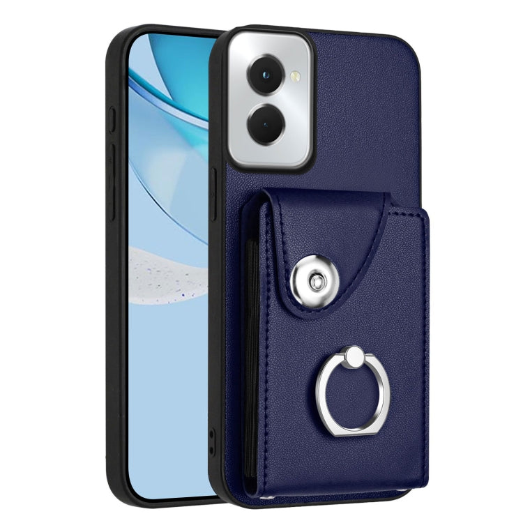 For Motorola Moto G Power 2024 5G Organ Card Bag Ring Holder Phone Case(Blue) - Motorola Cases by PMC Jewellery | Online Shopping South Africa | PMC Jewellery | Buy Now Pay Later Mobicred