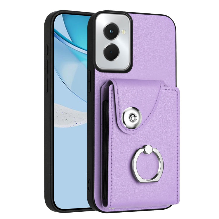 For Motorola Moto G Power 2024 5G Organ Card Bag Ring Holder Phone Case(Purple) - Motorola Cases by PMC Jewellery | Online Shopping South Africa | PMC Jewellery | Buy Now Pay Later Mobicred