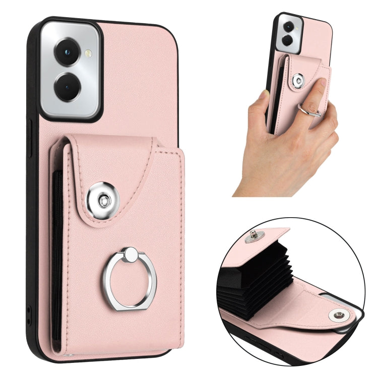 For Motorola Moto G Power 2024 5G Organ Card Bag Ring Holder Phone Case(Pink) - Motorola Cases by PMC Jewellery | Online Shopping South Africa | PMC Jewellery | Buy Now Pay Later Mobicred
