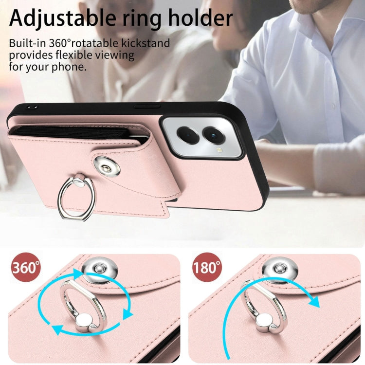 For Motorola Moto G Power 2024 5G Organ Card Bag Ring Holder Phone Case(Pink) - Motorola Cases by PMC Jewellery | Online Shopping South Africa | PMC Jewellery | Buy Now Pay Later Mobicred