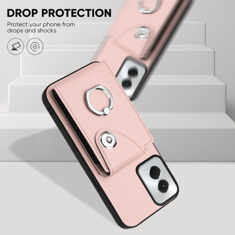 For Motorola Moto G Power 2024 5G Organ Card Bag Ring Holder Phone Case(Pink) - Motorola Cases by PMC Jewellery | Online Shopping South Africa | PMC Jewellery | Buy Now Pay Later Mobicred
