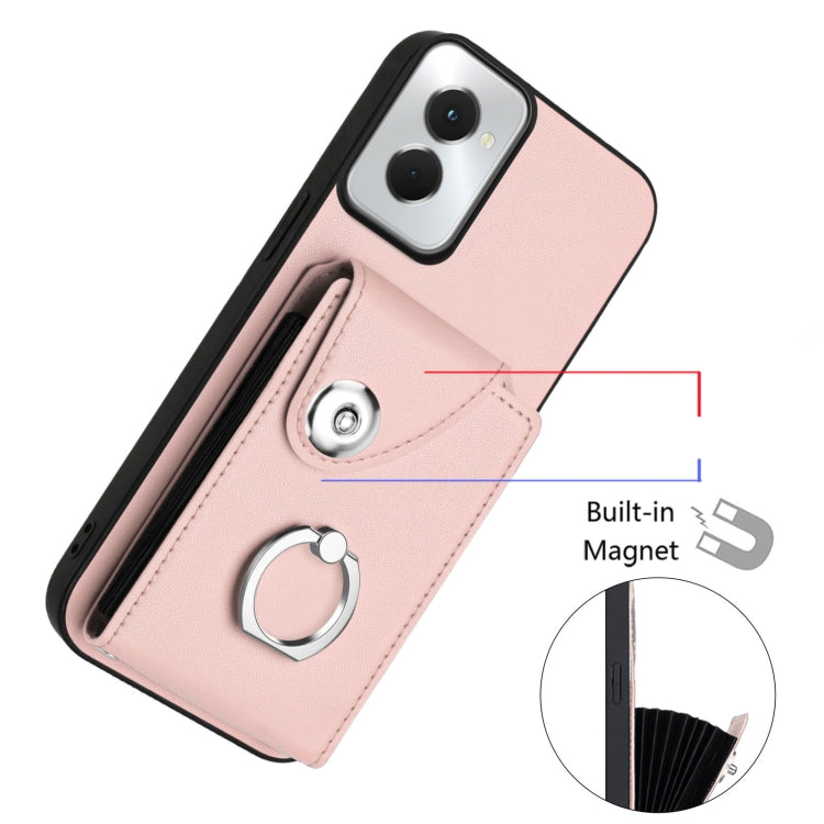 For Motorola Moto G Power 2024 5G Organ Card Bag Ring Holder Phone Case(Pink) - Motorola Cases by PMC Jewellery | Online Shopping South Africa | PMC Jewellery | Buy Now Pay Later Mobicred