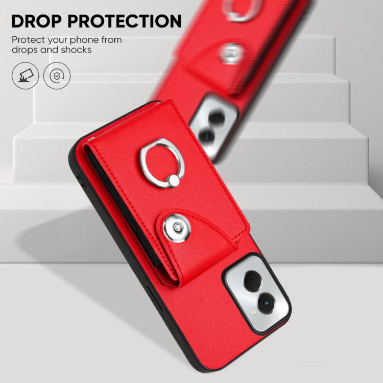 For Motorola Moto G Power 2024 5G Organ Card Bag Ring Holder Phone Case(Red) - Motorola Cases by PMC Jewellery | Online Shopping South Africa | PMC Jewellery | Buy Now Pay Later Mobicred