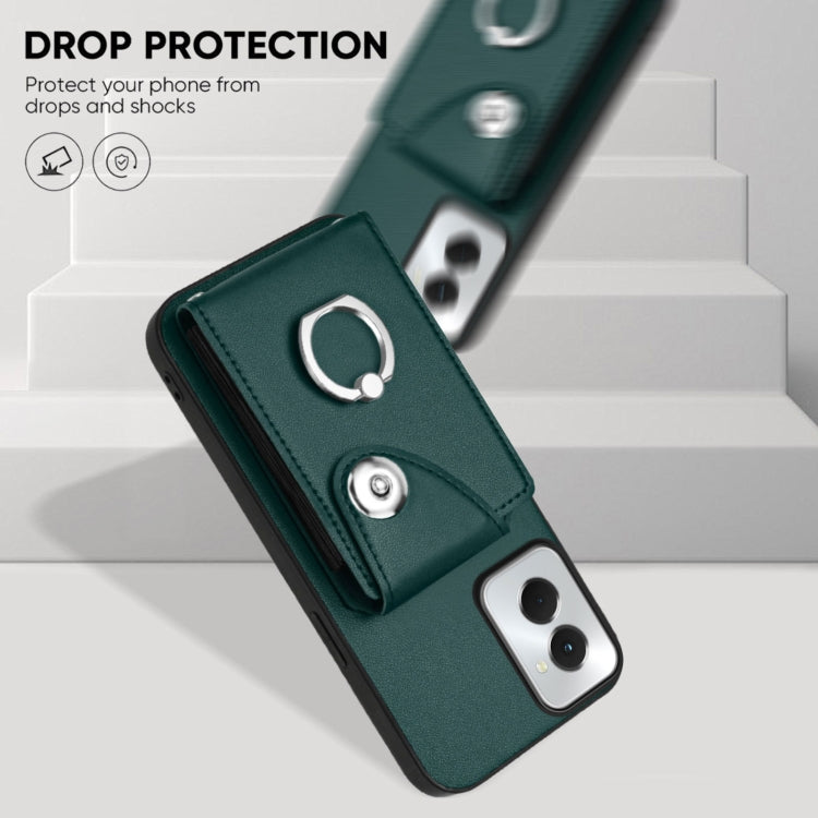 For Motorola Moto G Power 2024 5G Organ Card Bag Ring Holder Phone Case(Green) - Motorola Cases by PMC Jewellery | Online Shopping South Africa | PMC Jewellery | Buy Now Pay Later Mobicred