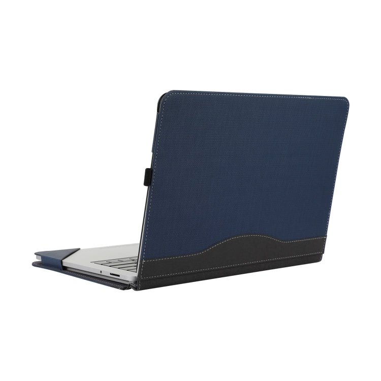 For Microsoft Surface Laptop Studio 2 Herringbone Texture Leather Laptop Protective Case(Dark Blue) - Screen & Keyboard Cover by PMC Jewellery | Online Shopping South Africa | PMC Jewellery | Buy Now Pay Later Mobicred