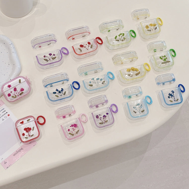 For AirPods 3 Glitter Starry Epoxy Dried Flowers Earbuds Box TPU Case(Light Blue) - For AirPods 3 by PMC Jewellery | Online Shopping South Africa | PMC Jewellery | Buy Now Pay Later Mobicred