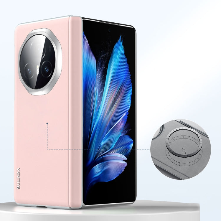 For Honor Magic V3 SULADA Skin Feel Liquid Leather Shockproof Phone Case(Pink) - free shipping - PMC TechLife - Order now!