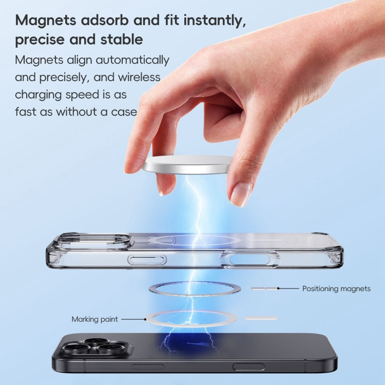 For iPhone 16 Plus Crystal Clear MagSafe Magnetic Phone Case(Transparent Black) - free shipping - PMC Jewellery - Order now!