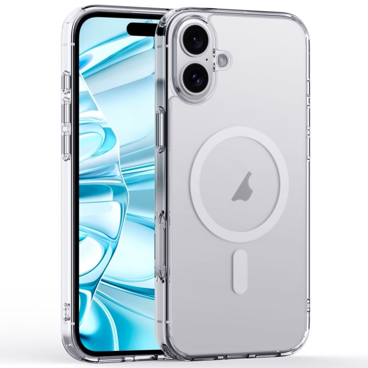 For iPhone 16 Plus Crystal Clear Frosted MagSafe Magnetic Phone Case(Transparent) - free shipping - PMC Jewellery - Order now!