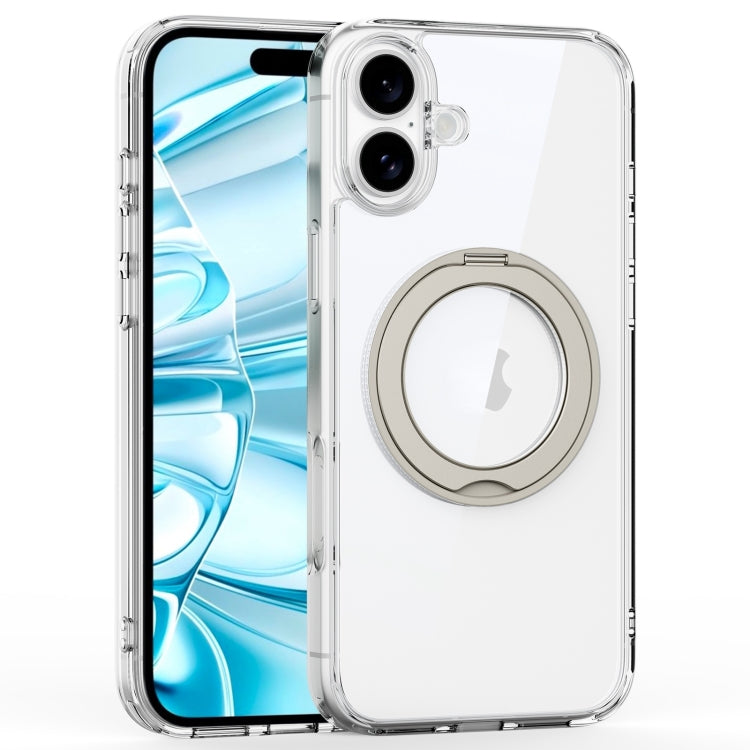 For iPhone 16 Plus Crystal Clear MagSafe Magnetic Holder Phone Case(Transparent) - free shipping - PMC Jewellery - Order now!