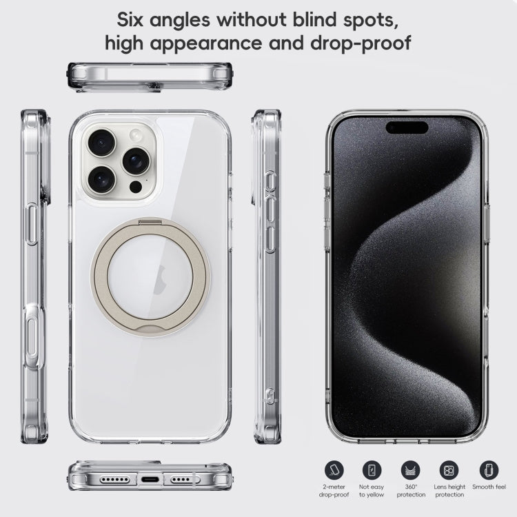 For iPhone 16 Plus Crystal Clear MagSafe Magnetic Holder Phone Case(Transparent) - free shipping - PMC Jewellery - Order now!