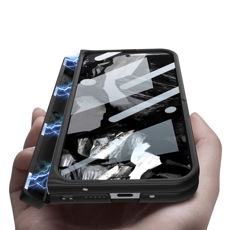 For Google Pixel 9 Pro Fold GKK Integrated Fold Hinge Card Slot Phone Case with Holder(Black) - free shipping - PMC Jewellery - Order now!