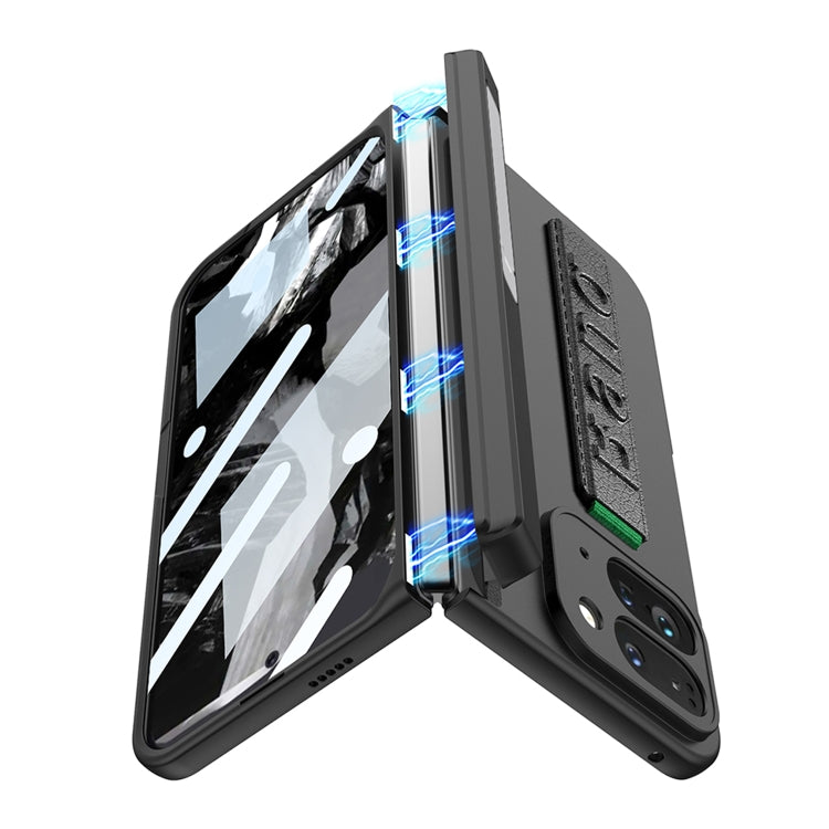 For Google Pixel 9 Pro Fold GKK Integrated Fold Hinge Wrist Strap Phone Case with Holder(Green) - free shipping - PMC Jewellery - Order now!