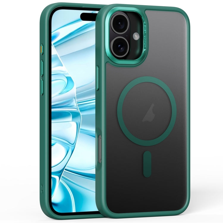 For iPhone 16 Plus Frosted MagSafe Magnetic Phone Case(Dark Green) - free shipping - PMC Jewellery - Order now!