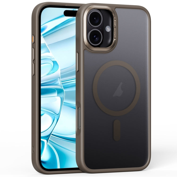 For iPhone 16 Plus Frosted MagSafe Magnetic Phone Case(Titanium Rose Gold) - free shipping - PMC Jewellery - Order now!