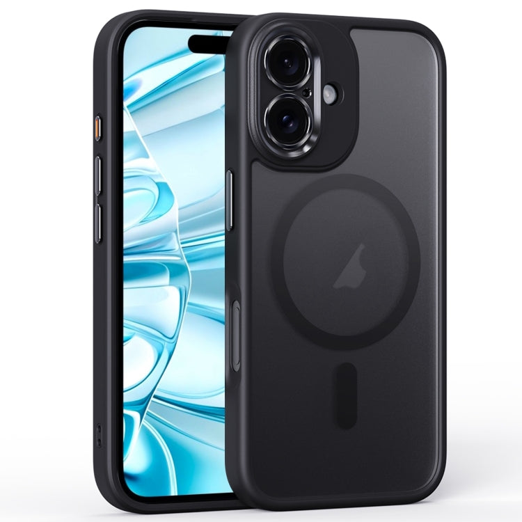 For iPhone 16 Fine Hole Frosted MagSafe Magnetic Phone Case(Black) - free shipping - PMC Jewellery - Order now!