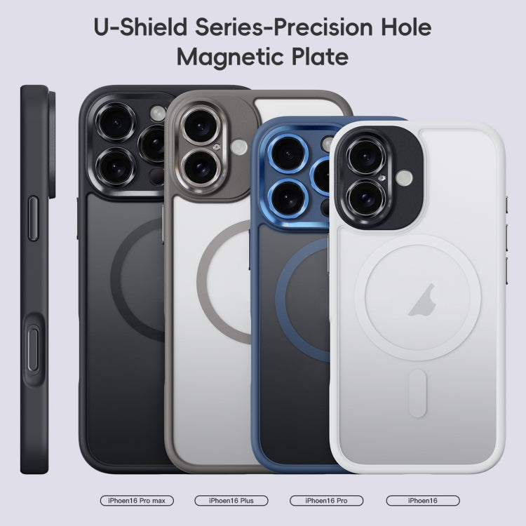 For iPhone 16 Plus Fine Hole Frosted MagSafe Magnetic Phone Case(White) - free shipping - PMC Jewellery - Order now!